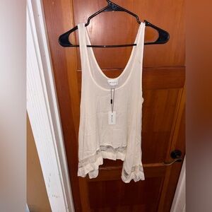 NWT Milly Ivory Sleeveless Blouse